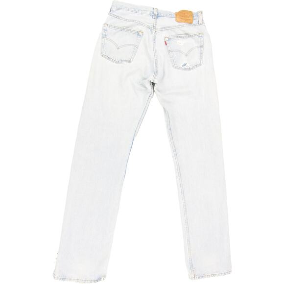 Vintage Levi's 501 Light Wash Rock Grunge High Waisted Festival Mom Denim Jeans - Picture 2 of 8